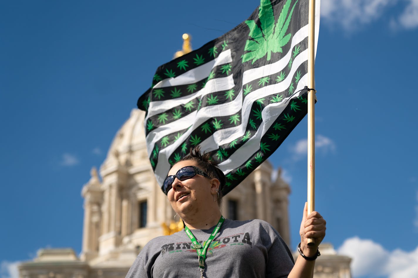 Jenny Eagan of MN NORML came out, along with around 40 other supporters of legalizing marijuana, while the Minnesota House was scheduled to debate the bill that would do just that.