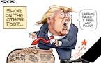 Sack cartoon: Donald Trump's personal info
