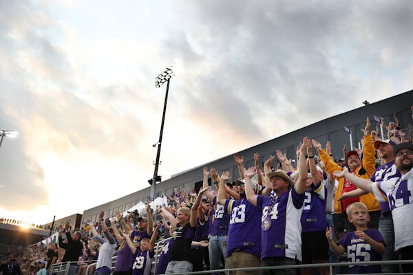 Vikings fans did the Skol chant during last summer's training camp in Eagan.