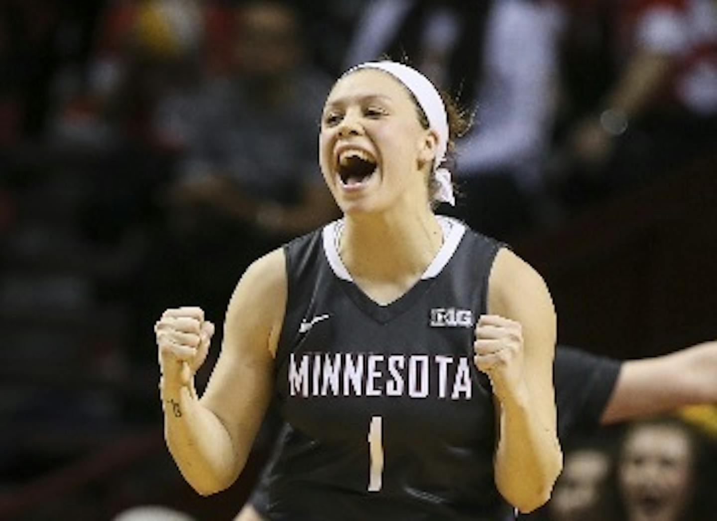 Guard Rachel Banham hopes to celebrate a lot more wins this season, so the Gophers can make the NCAA tournament.