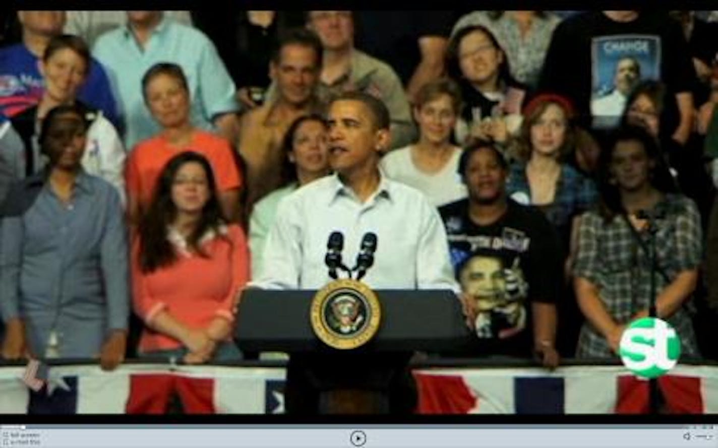 Obama at Target Center in 2009/ Source:Star Tribune file