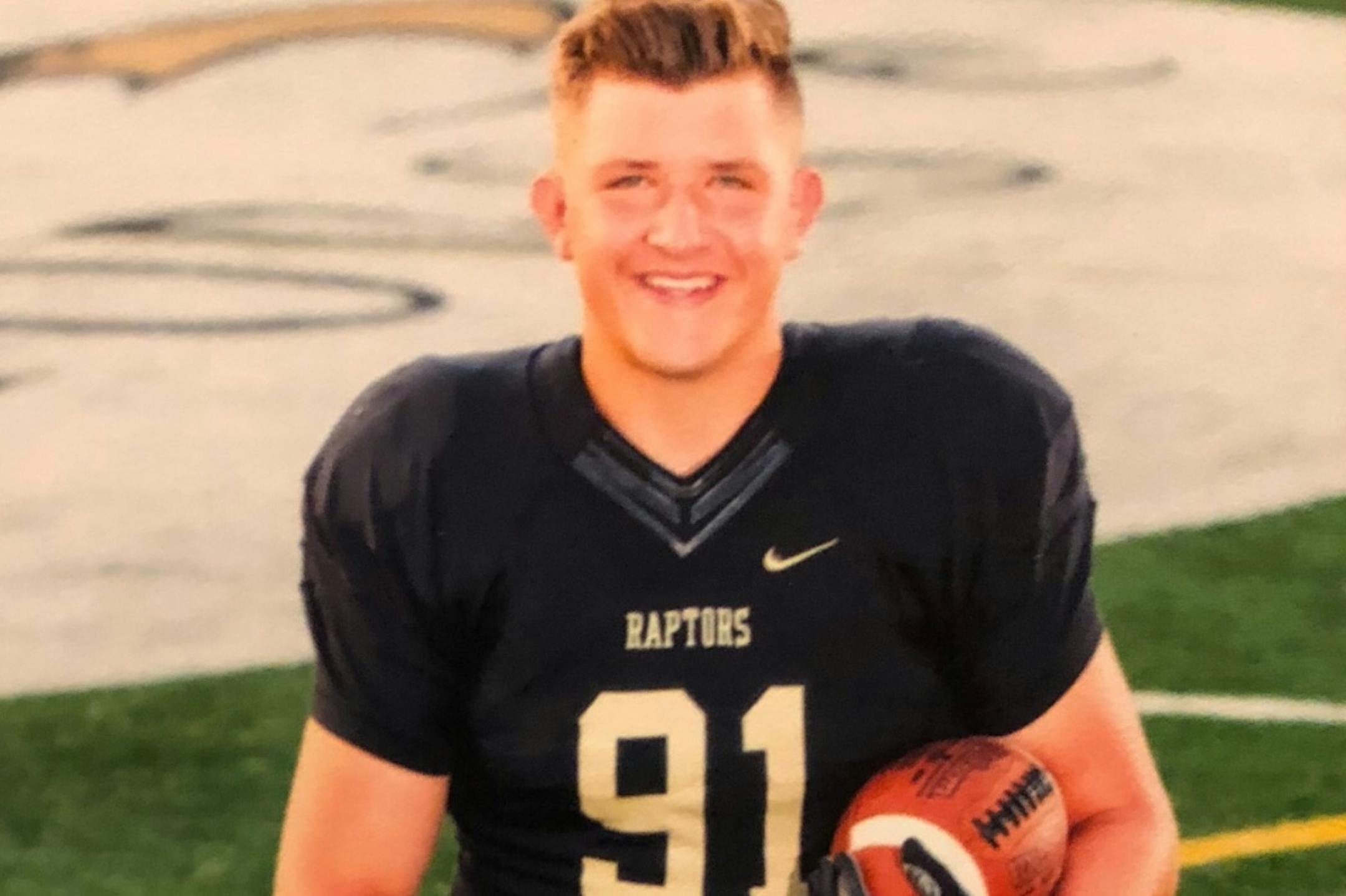 Marco Cavallaro, senior defensive lineman at East Ridge, Photo from his family's GoFundMe page