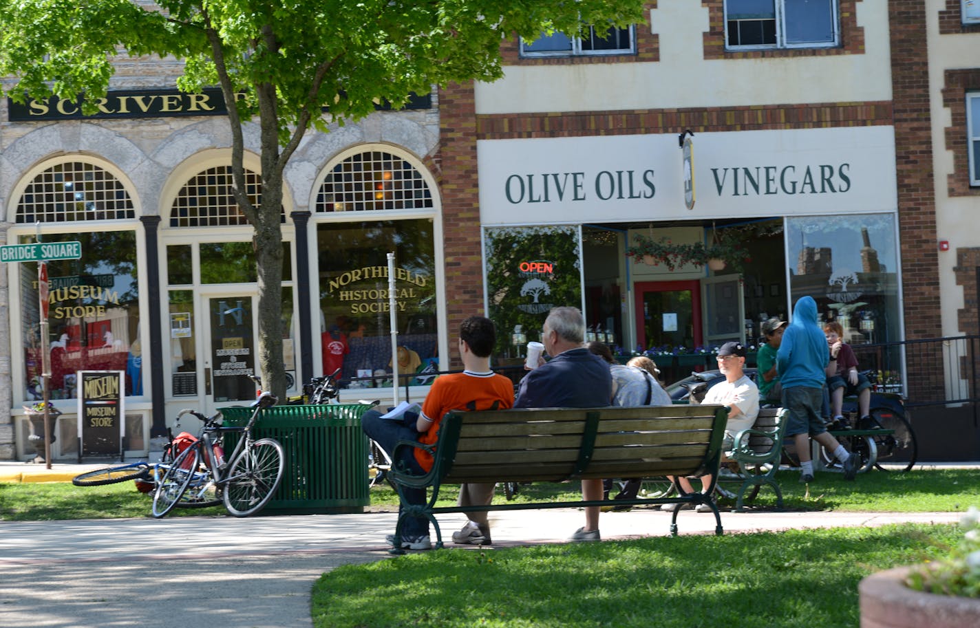 The post office sits on Bridge Square which is a small green park with a fountain and park benches. The USPS has had the downtown Northfield post office for sale for more than two years, and the local Save our Post Office group, historic preservation groups, and the community are concerned because the post office has not started the regulatory process (Section 106) and studying impact of giving up ownership of a historic and federal site, which requires not only studying how to save the physical