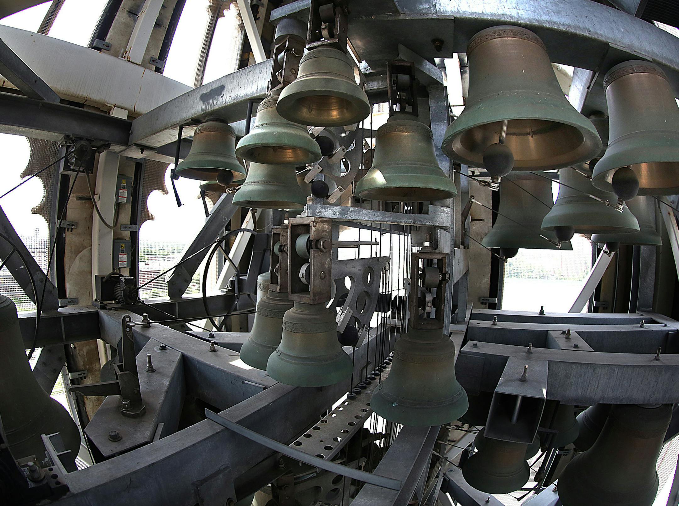 Central Lutheran’s carillon is made up of 47 bronze bells, cast in France.