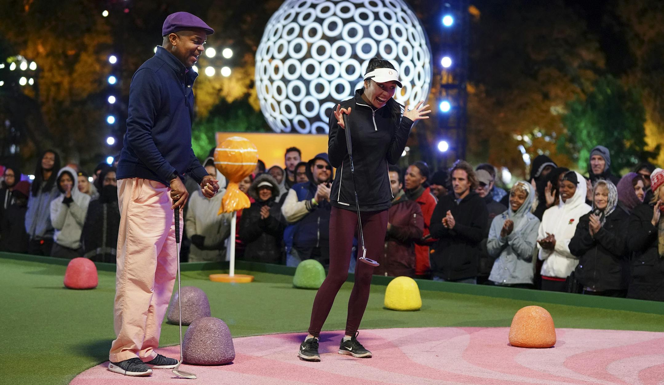 HOLEY MOLEY - "Putt Up or Shut Up" - It's mini-golf like you've never seen it before. Every week, the first-of-its-kind mini-golf competition series with Rob Riggle, Joe Tessitore, Jeannie Mai and resident golf pro Stephen Curry features 12 mini-golfers facing off in a series of head-to-head, sudden-death matchups. Winners will move on to round two and from there, only three will make it to the final hole - the daunting Mt. Holey Moley. At the end of every episode, one winner will be crowned and