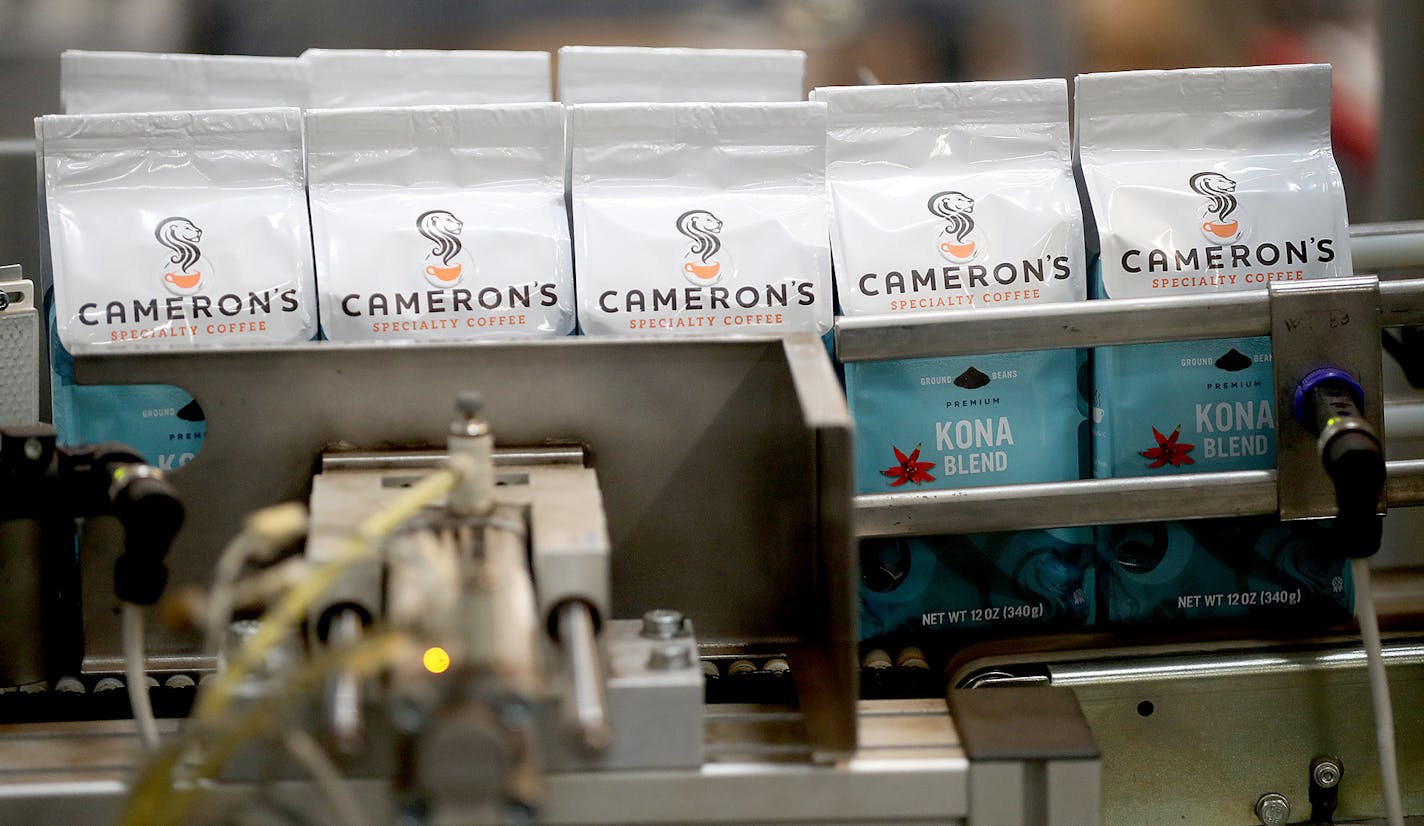 In 2009, Cameron's Coffee designed a brand new state-of-the-art coffee processing and packaging facility in Shakopee. The in-home coffee brand has increased sales 350% since 2009. ] (ELIZABETH FLORES/STAR TRIBUNE) ELIZABETH FLORES &#x2022; eflores@startribune.com