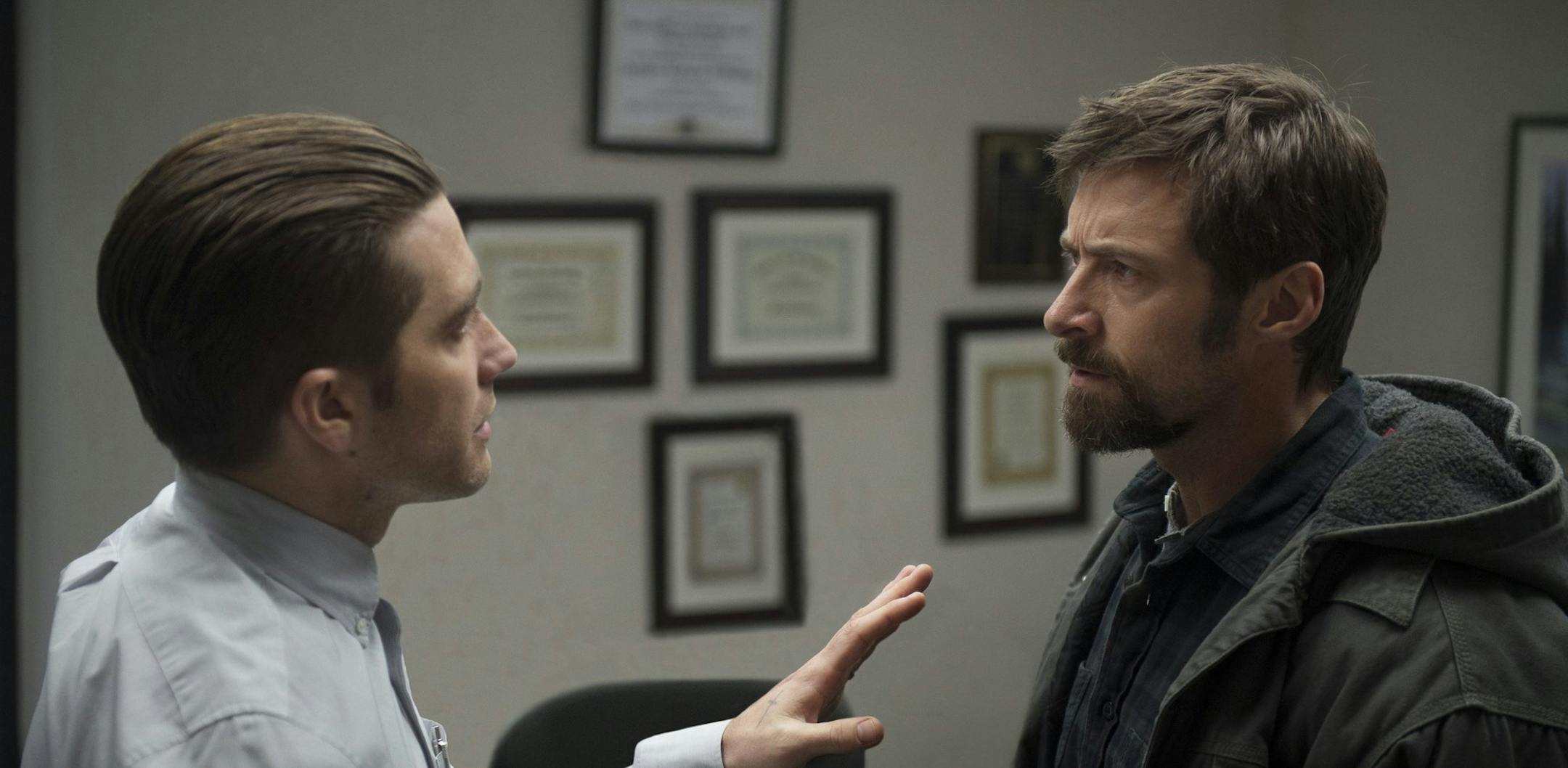 Sept. 20: Desperate father: Jake Gyllenhaal and Hugh Jackman star in the dramatic thriller "Prisoners." (Courtesy Wilson Webb/MCT) ORG XMIT: 1142616 ORG XMIT: MIN1309101407581123