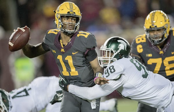 Quarterback Demry Croft led the Gophers back into the game against Michigan State on Saturday night, but the Spartans prevailed.