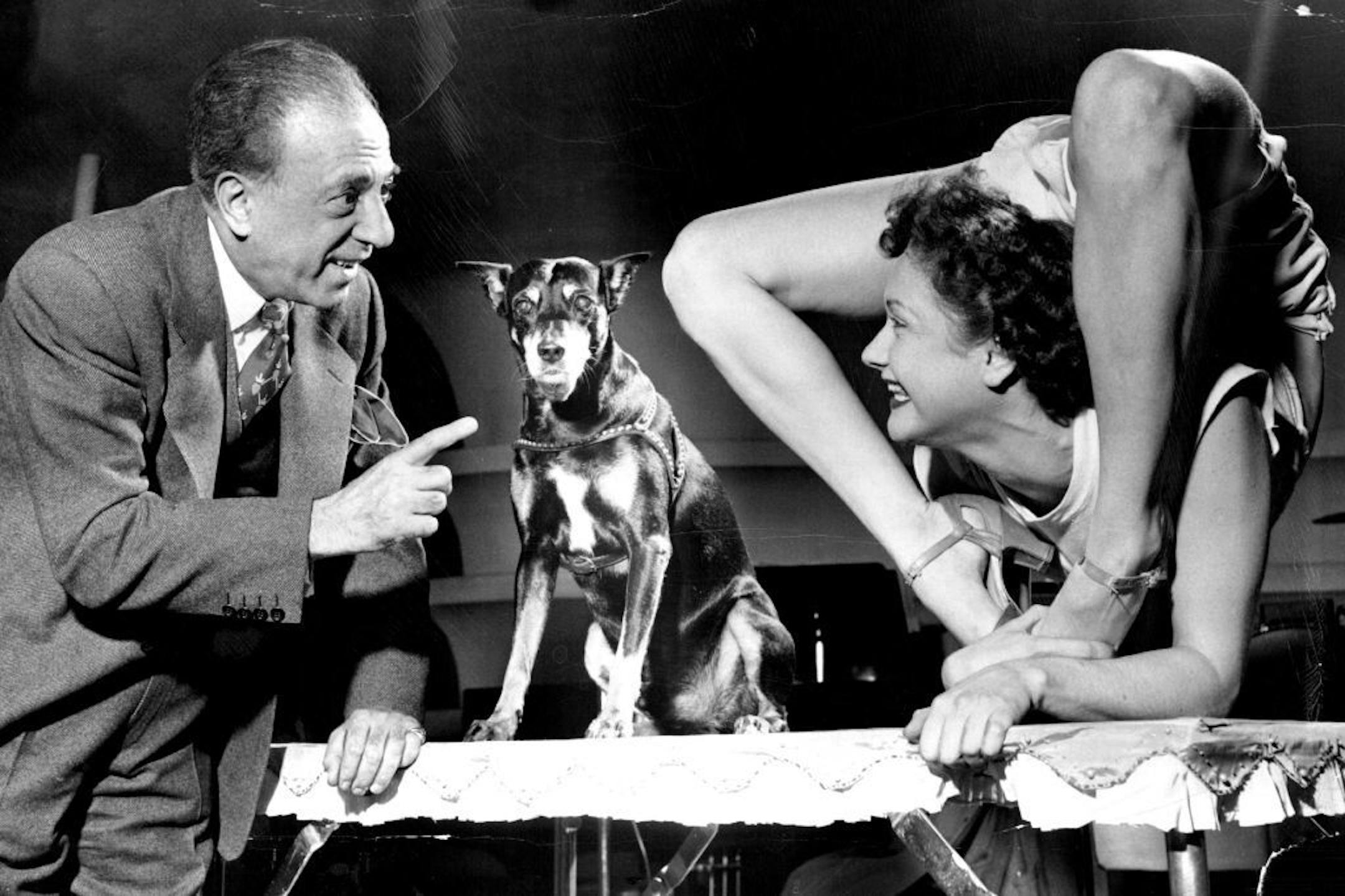 October 27, 1949 Club Carnival Ted Lewis with his traveling companion "Tokey" and Meribeth Olds, contortionist dancer, who is his latest "find". Ted Lewis , Tokey And Meribeth Olds Contortionist dancer is his newest find Ted Lewis, Who Proclaims Himself an old hand at the discovery game, was in Minneapolis today with still another discovery. October 28, 1949 October 31, 1949 Powell Krueger, Minneapolis Star Tribune