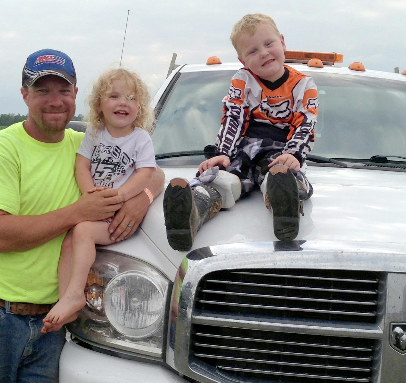 This is my son Peyton, my daughter Gabriella and myself. Caley Emerson has gotten help in the past when he&#x201a;&#xc4;&#xf4;s broken down on the road, so he&#x201a;&#xc4;&#xf4;s always made a point out of helping stranded motorists he encounters.