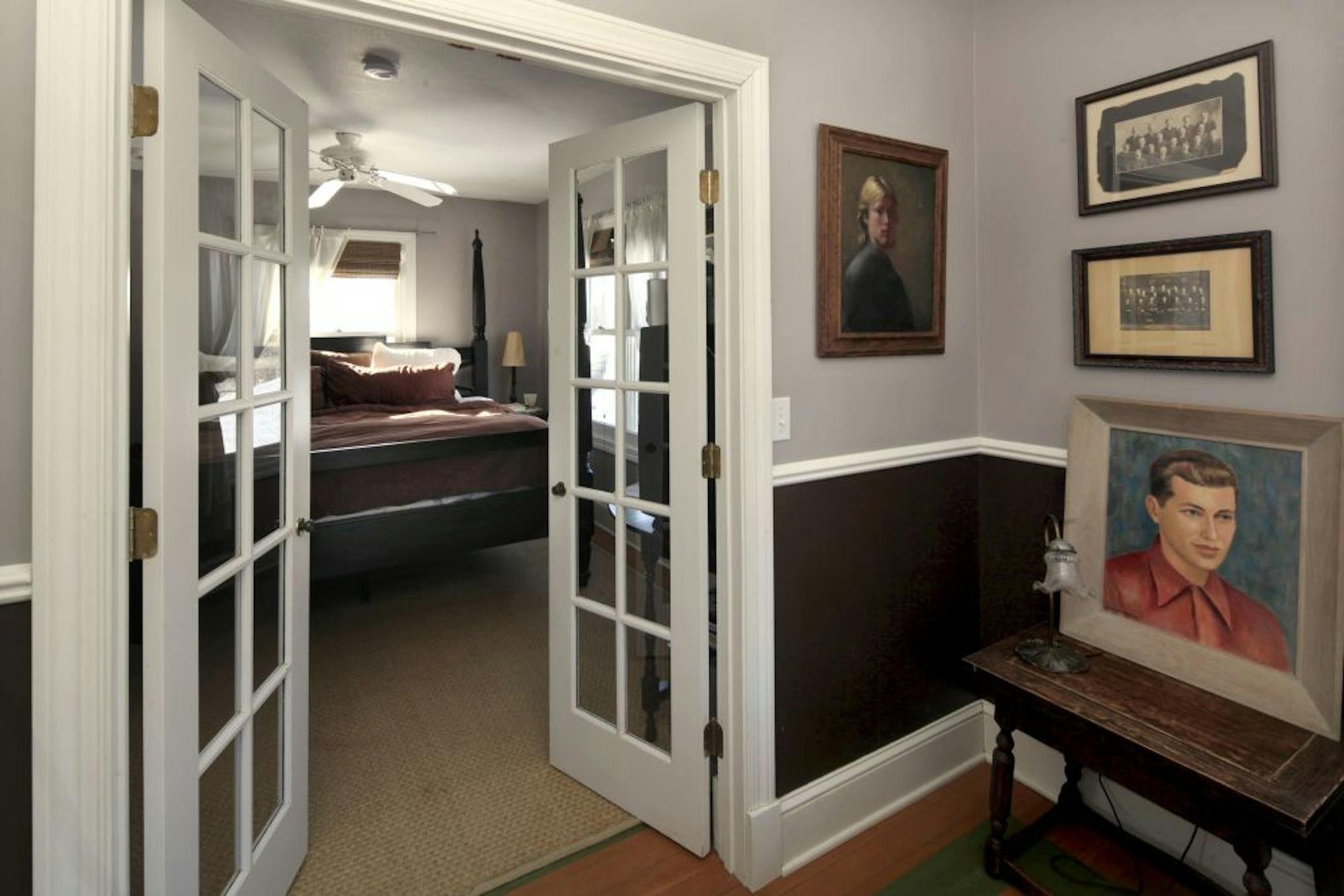 Musician Chan Poling's second floor master bedroom in his Prior Lake, MN home on February 11, 2013.