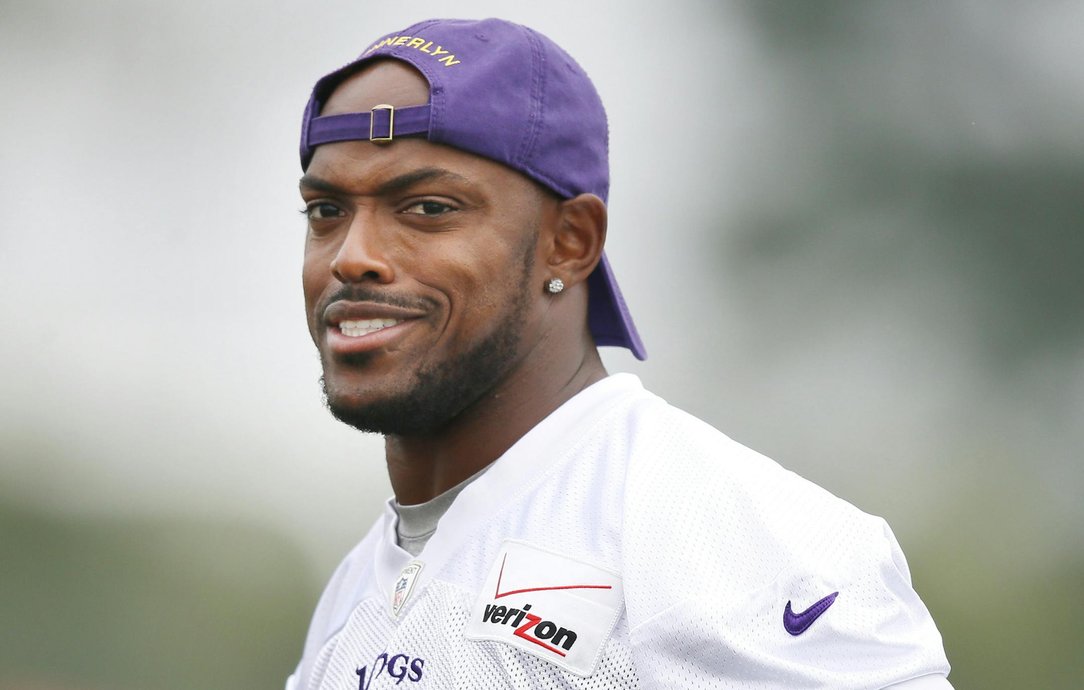Vikings corner back Captain Munnerlyn during NFL camp at Minnesota State ,Mankato Saturday July 26, 2014 in Mankato, MN . ] Jerry Holt Jerry.holt@startribune.com