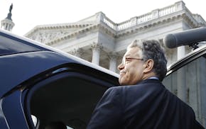Sen. Al Franken, D-Minn., leaves the Capitol after speaking on the Senate floor, Thursday, Dec. 7, 2017, in Washington. Franken said he will resign fr