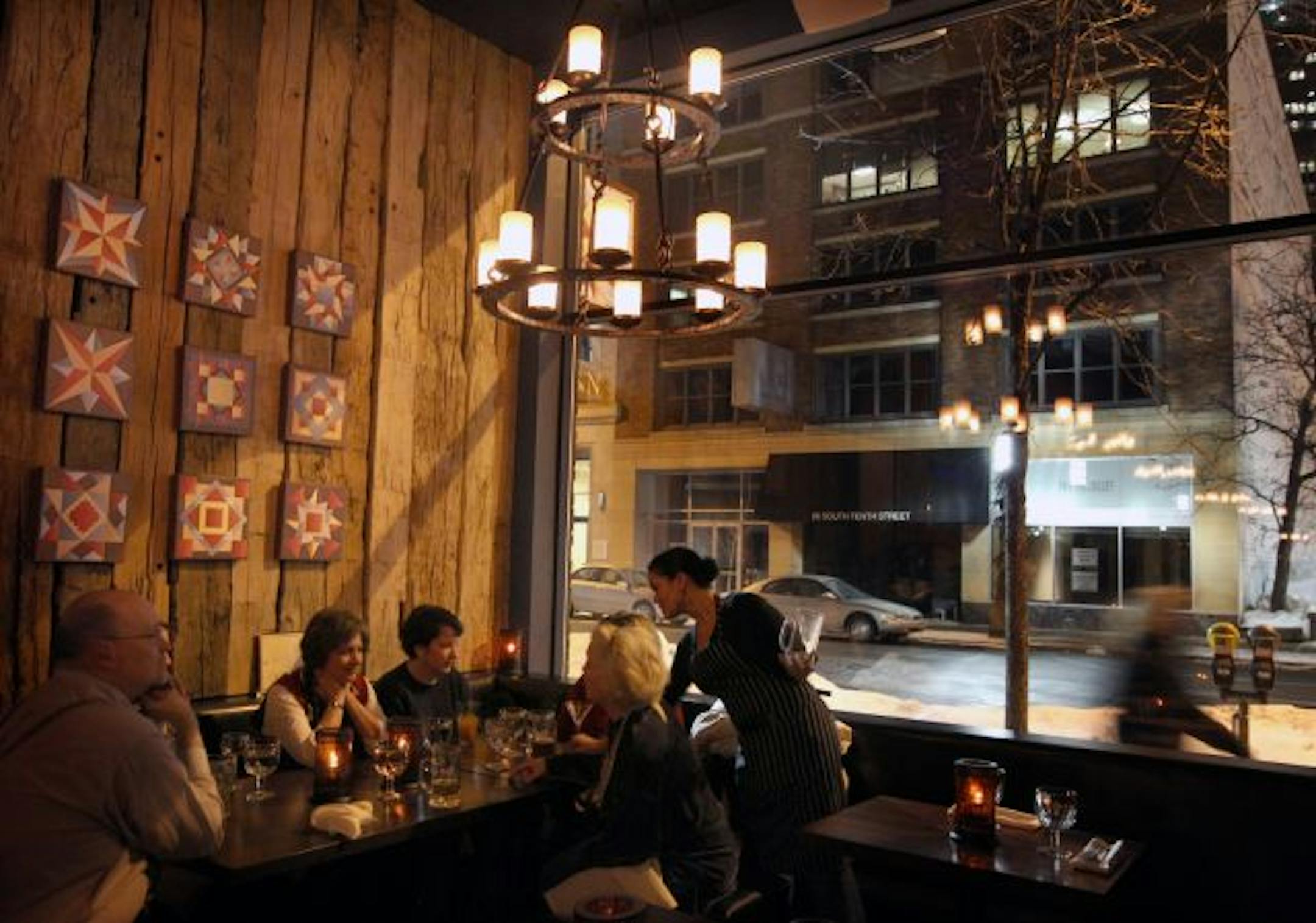 Top tables: The seats in front of the restaurant, which is located in the historic Handicraft Guild, offer a rare streetscape view of downtown Minneapolis.