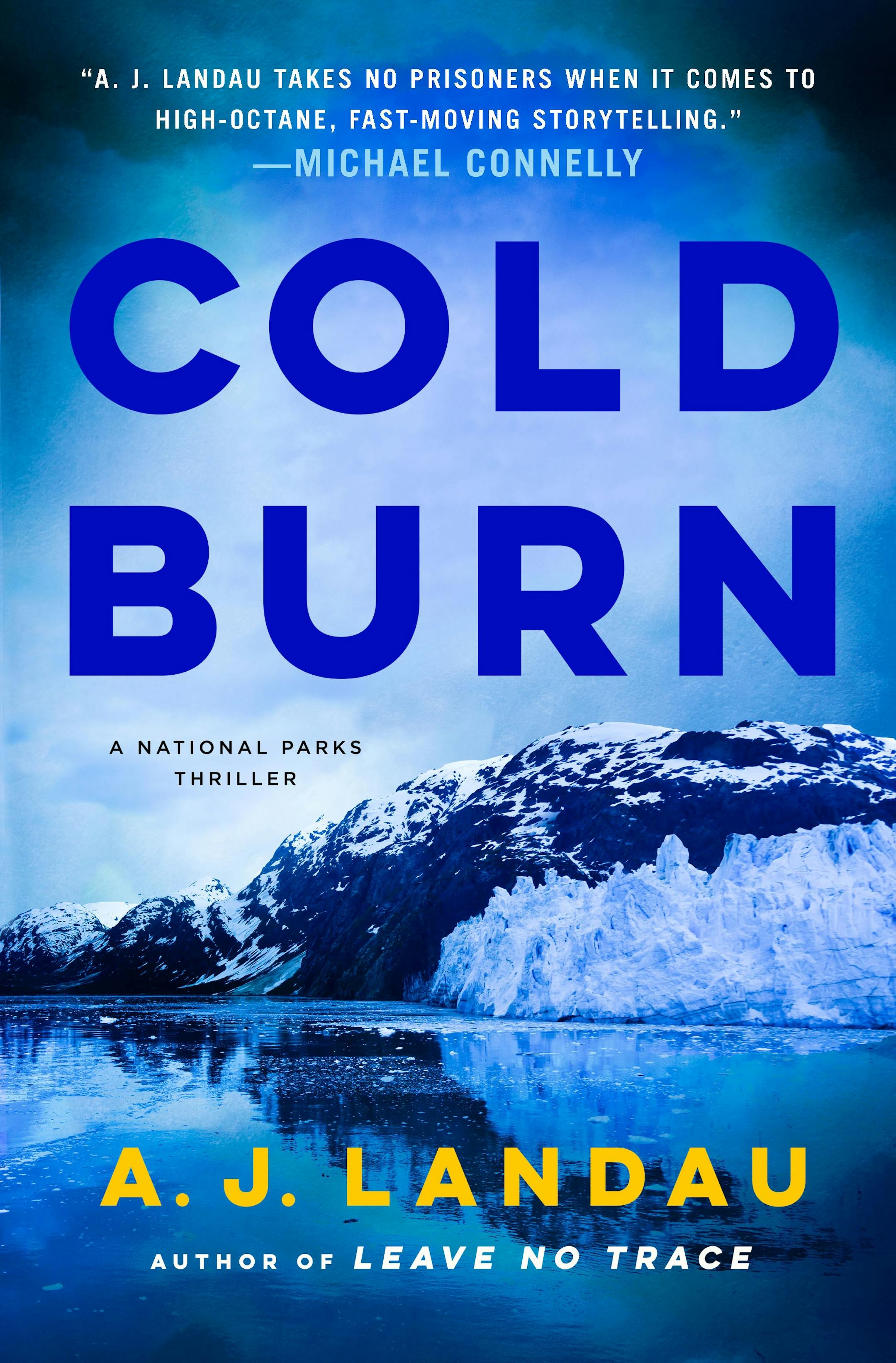 cover of Cold Burn depicts mountains covered with snow and ice