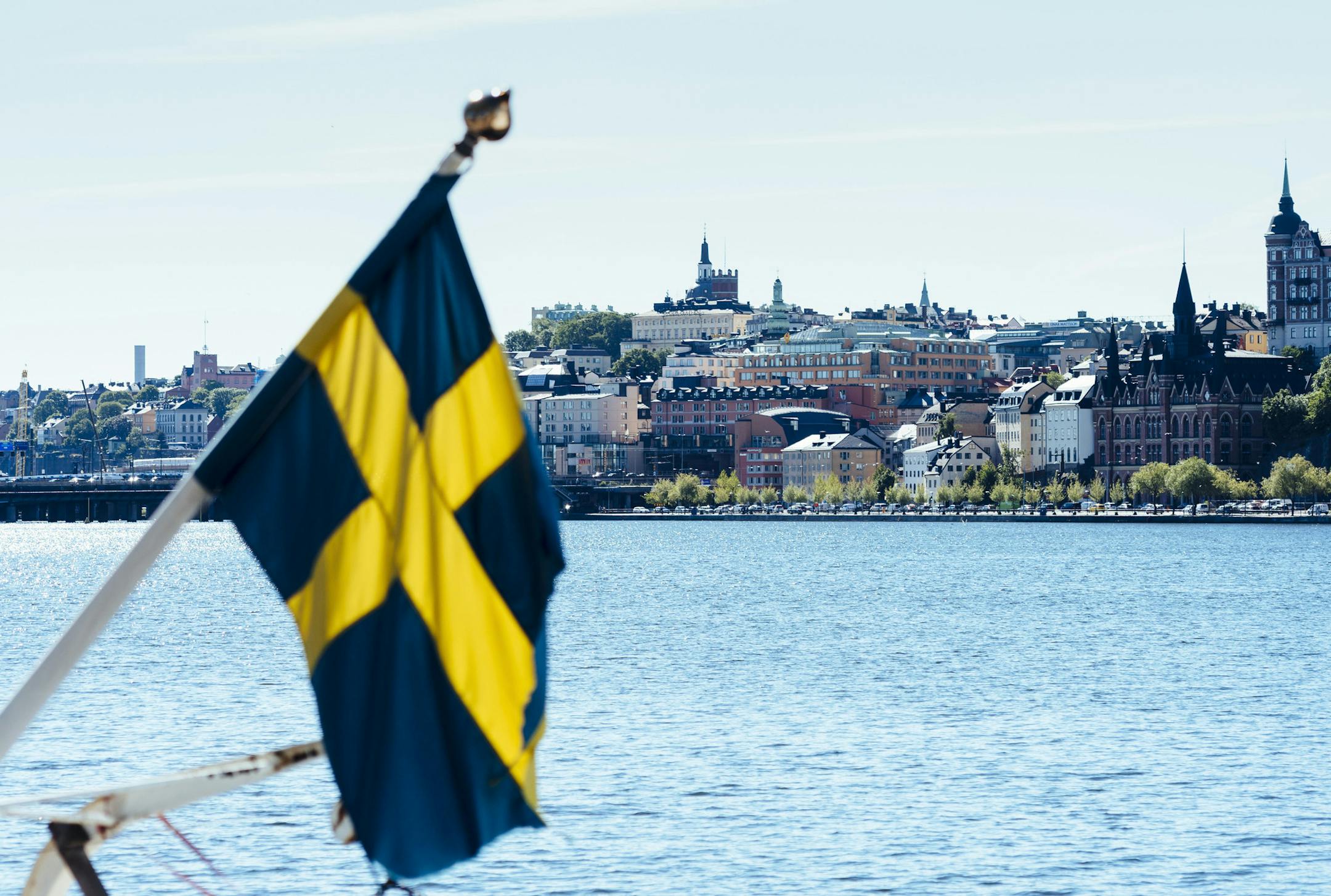 The Swedish flag in Stockholm, Sweden, on 28, 2017. MUST CREDIT: Bloomberg photo by Mikael Sjoberg.