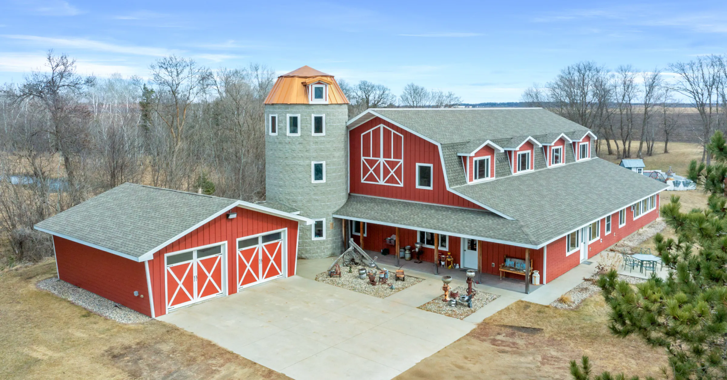 Barn Compound Central Minnesota barn house on 20-acre compound lists at $1.4M