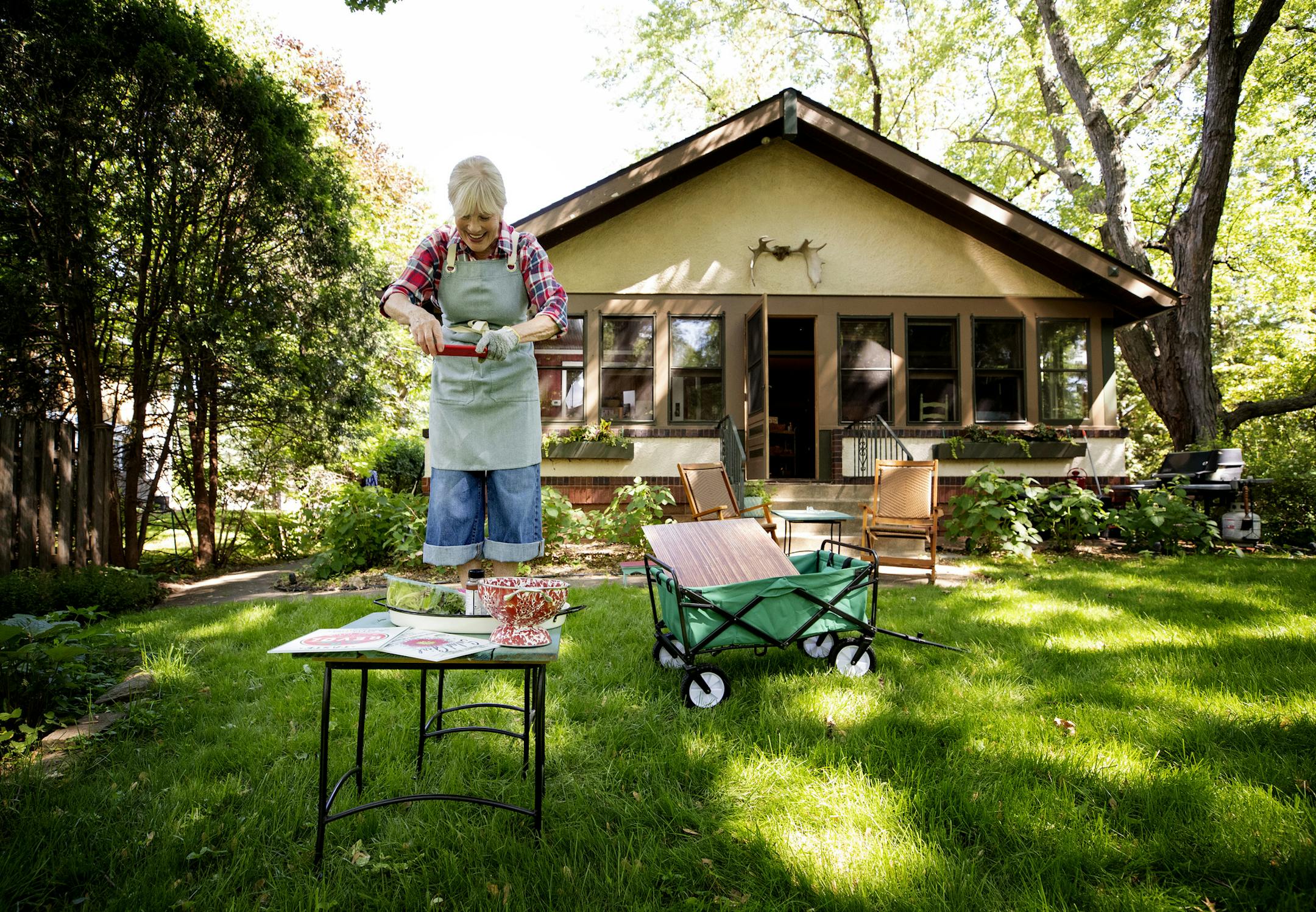 Pam Powell photographed a salad in backyard. Powell is the founder and owner of the Salad Girl line of salad dressings. ] CARLOS GONZALEZ • cgonzalez@startribune.com – Minneapolis, MN – June 10, 2019, Midtown Greenway that abruptly ends at W. River Parkway before the near the Canadian Pacific railroad bridge over the Mississippi River. Extending the Midtown Greenway into St. Paul using an existing railroad bridge would cost between $5 million and $27.5 million, according to