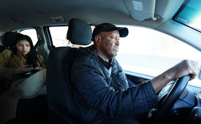Uber driver Mohamed Egal took rider Jaqueling Hurla to her work on Feb. 16 in Minneapolis.