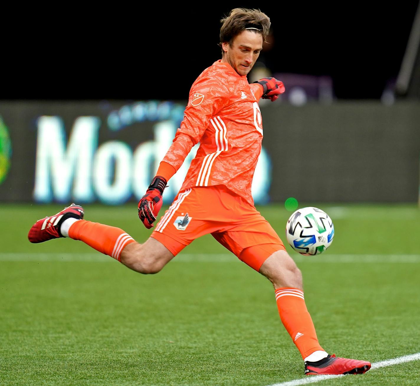 Minnesota United goalkeeper Tyler Miller (1) during a preseason match against the New England Revolution at Providence Park in Portland, OR on February 16, 2020. (Photo by Craig Mitchelldyer for the Star-Tribune) ORG XMIT: 1010559071