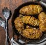 Hasselback Potatoes. MUST CREDIT: Photo for The Washington Post by Laura Chase de Formigny ORG XMIT: 144.0.279452611