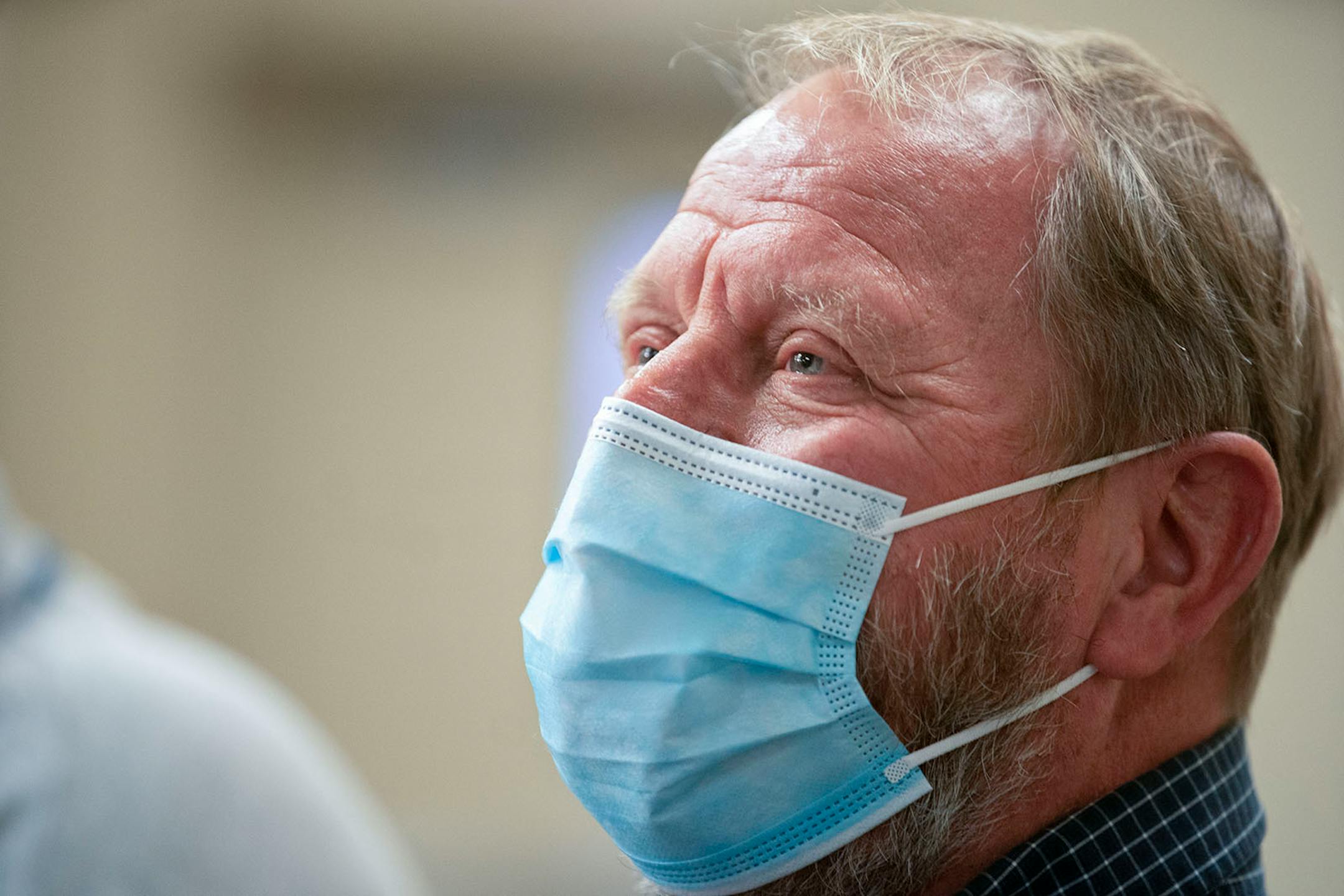 Bob Schlicht spoke about his experience battling COVID-19 and ARDS at Essentia Health-St. Mary's Medical Center in Duluth on Friday October 16, 2020.