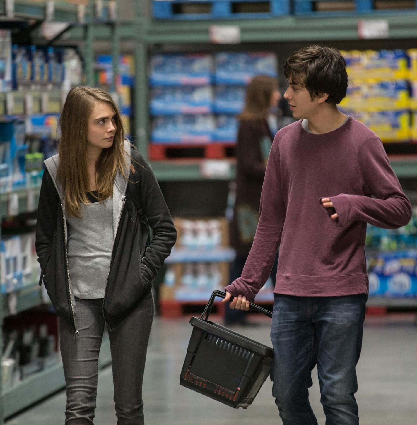 DF-11873 Margo (Cara Delevingne) and Quentin (Nat Wolff) enjoy an unforgettable evening together. Photo credit: Michael Tackett