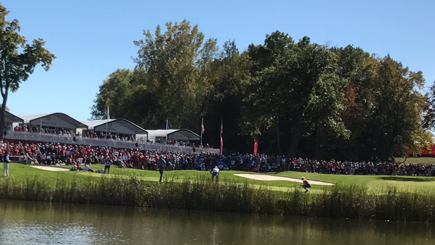 Ryan Hough took this photo from his canoe on Lake Hazeltine near the 10th green.