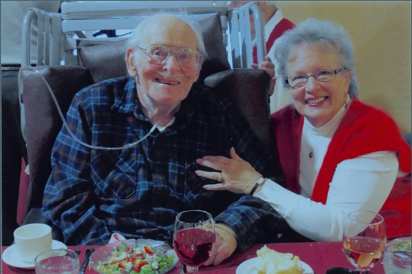 Frederick Switzer and his wife, Beverly, on Valentine's Day 2015.