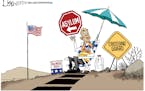 Editorial cartoon: Cory Booker, the crossing guard