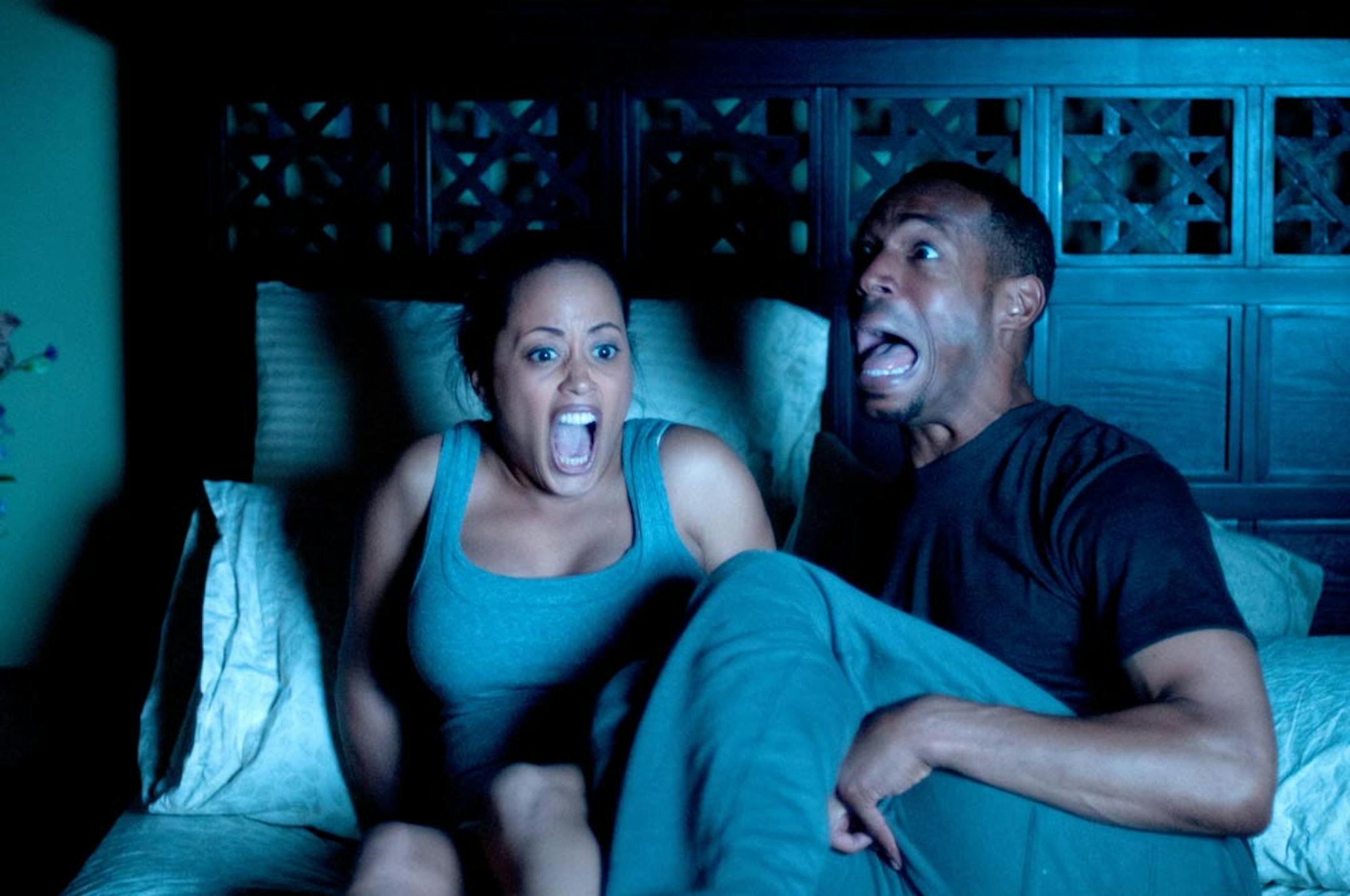 Essence Atkins and Marlon Wayans in "A Haunted House."