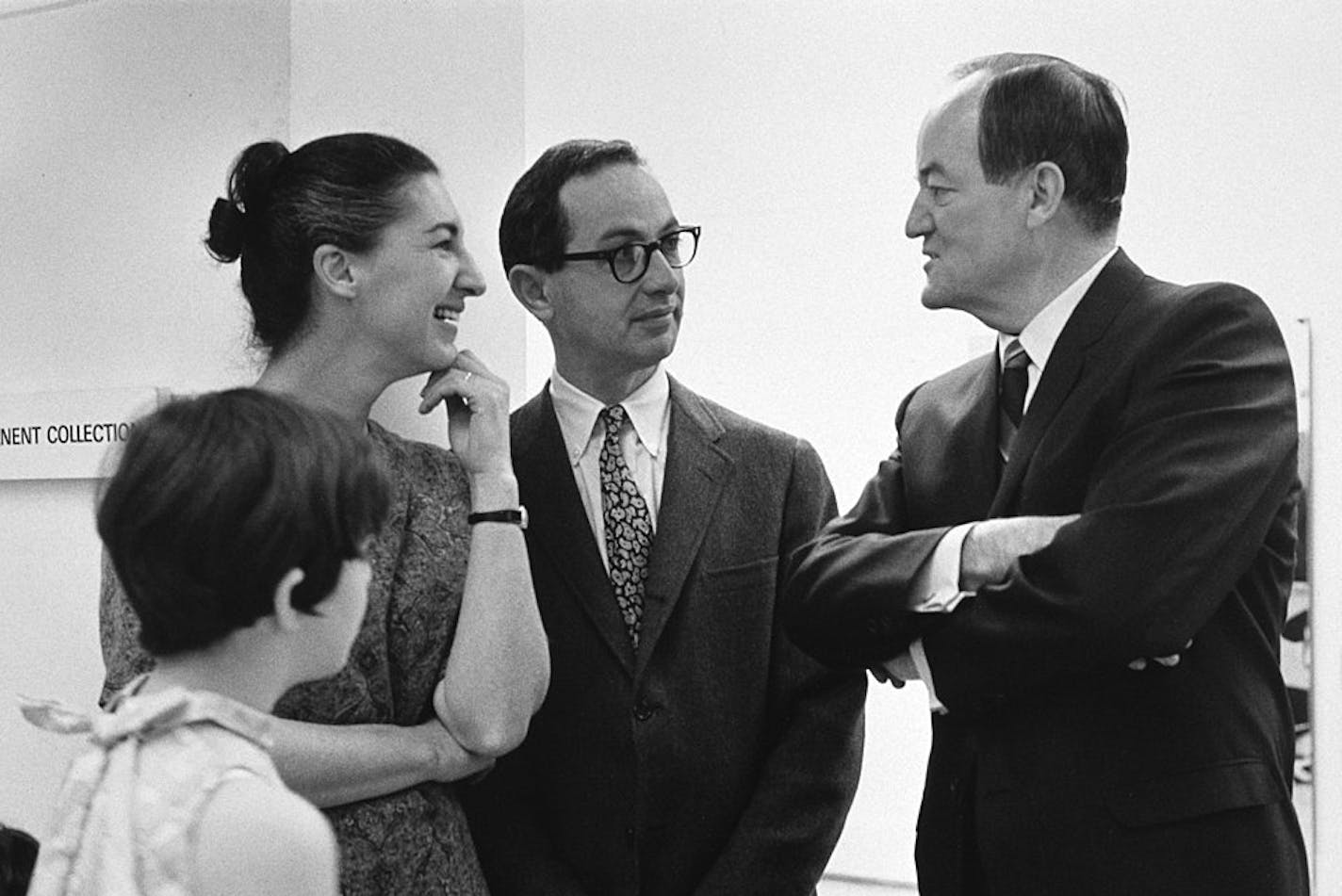 Mickey and Martin Friedman with then-Vice President Hubert Humphrey at the Walker in 1967.