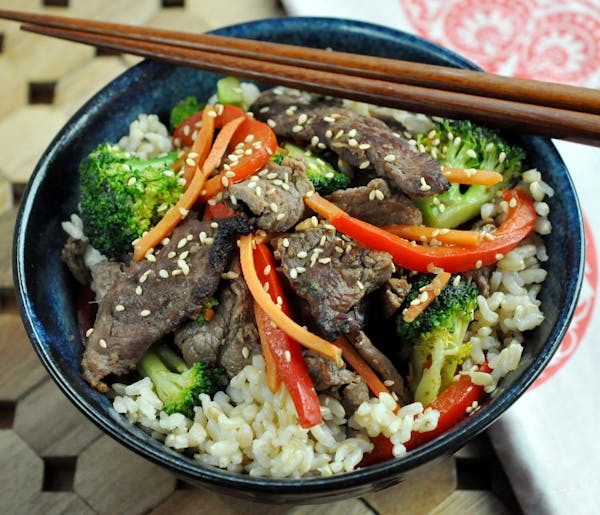 Korean Beef and Vegetable Rice Bowls