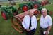 Harvey Greenberg, 77, and Don Greenberg, 84, with some of the antique tractors they will be showing in the annual Nowthen Theshing Show. Harvey Greenb