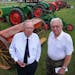 Harvey Greenberg, 77, and Don Greenberg, 84, with some of the antique tractors they will be showing in the annual Nowthen Theshing Show. Harvey Greenb