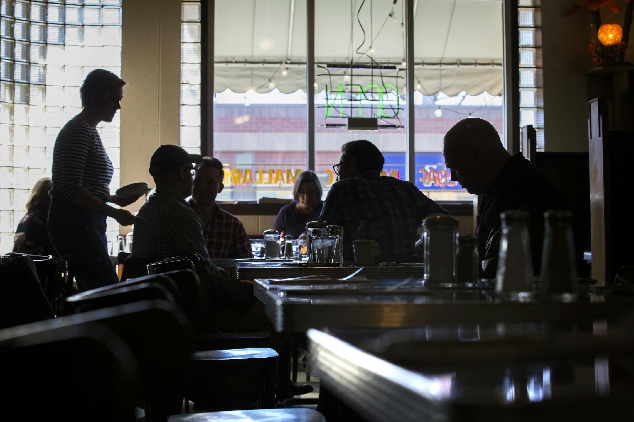 The lunch crowd dines at the Modern Cafe in Minneapolis on Tuesday, March 10, 2015.