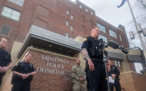 St. Paul Police Chief Axel Henry announces two arrests in their investigation of people shooting at a Ramsey County Deputy this March.