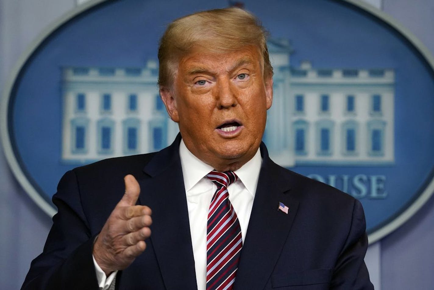 President Donald Trump speaks at the White House, Thursday, Nov. 5, 2020, in Washington.