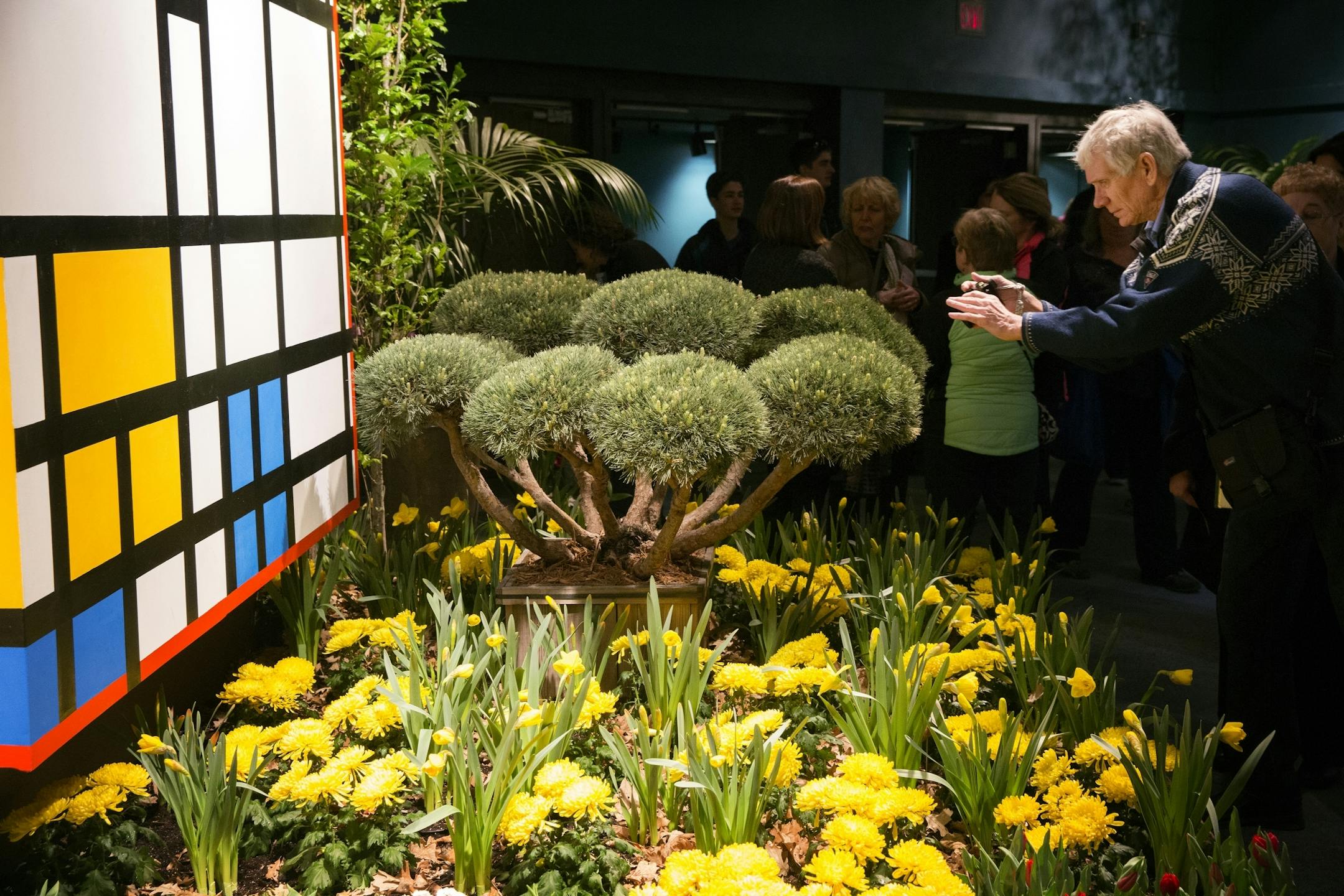 Micheal Johnson of Blaine takes photos at Macy's Flower Show in downtown Minneapolis on Friday, March 27, 2015.