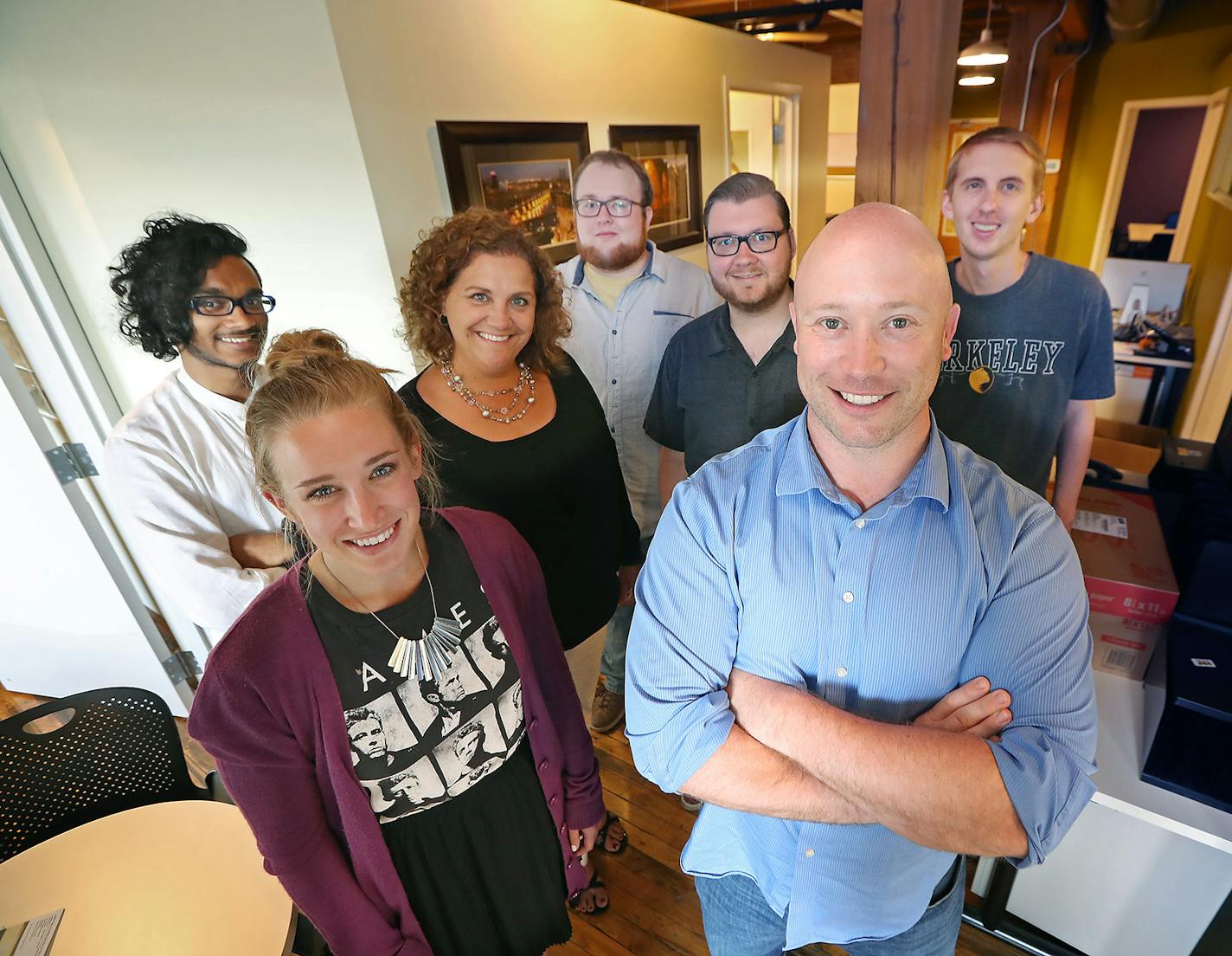 At right, Matt Hardy, co-founder and CEO of Kidblog, and his team developed a program to help students learn through blogging in the classroom.