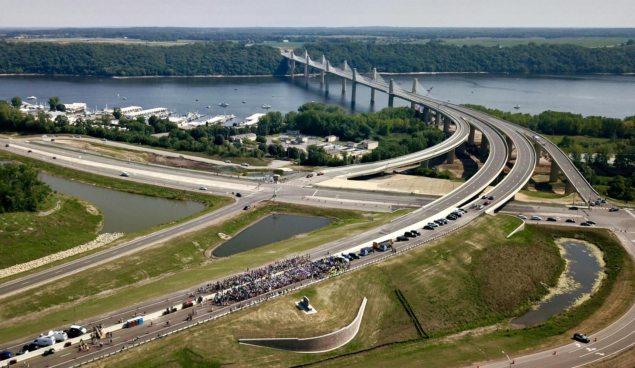 The opening ceremony for the St. Croix Bridge.