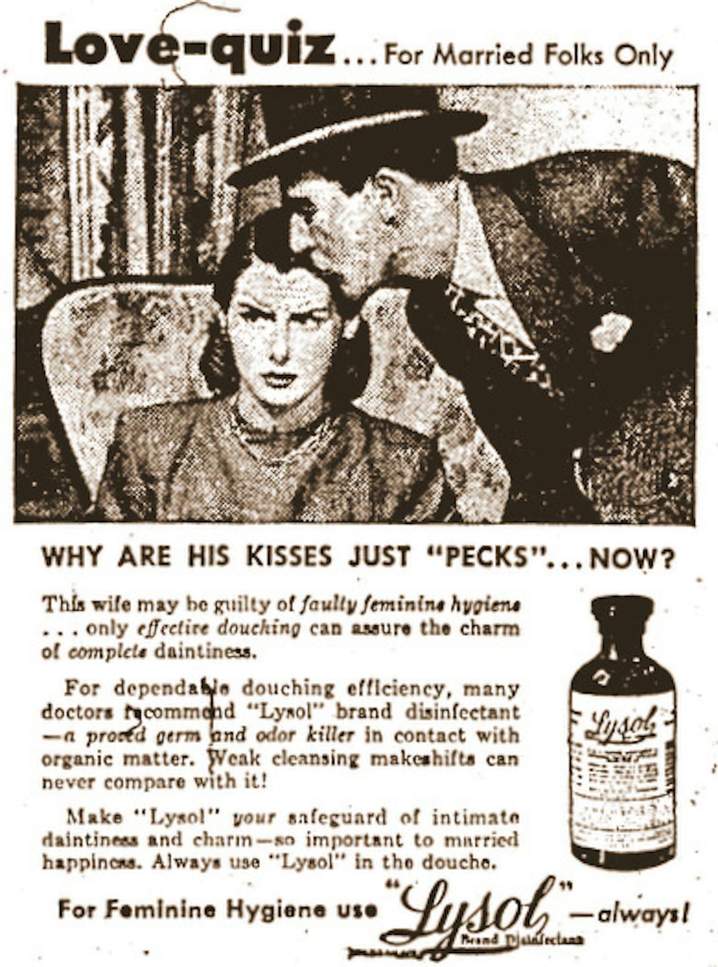 Lysol ad, Minneapolis Star, Oct. 10, 1947