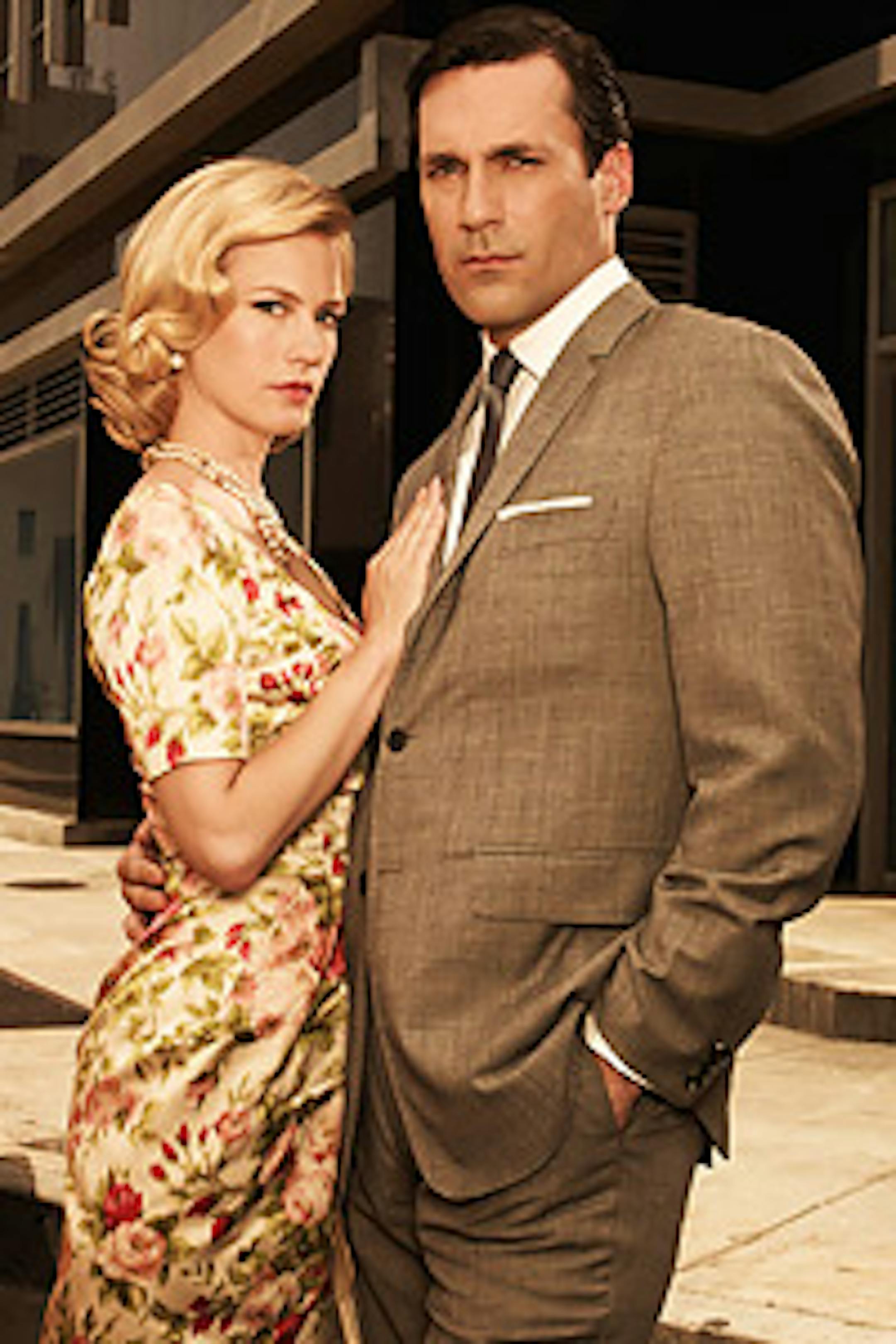 January Jones and Jon Hamm from "Mad Men"