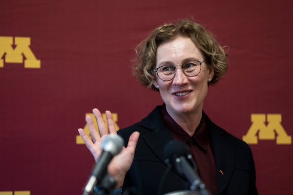 Rebecca Cunningham  spoke to the media immediately after she was elected by University of Minnesota regents as the new president of the University of 
