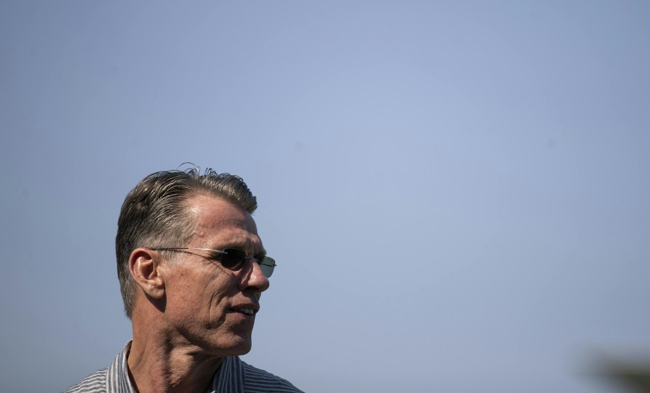 Vikings general manger Rick Spielman during the first day of training for Vikings rookies at TCO Performance Center July,23 2019 in Eagan, MN.
