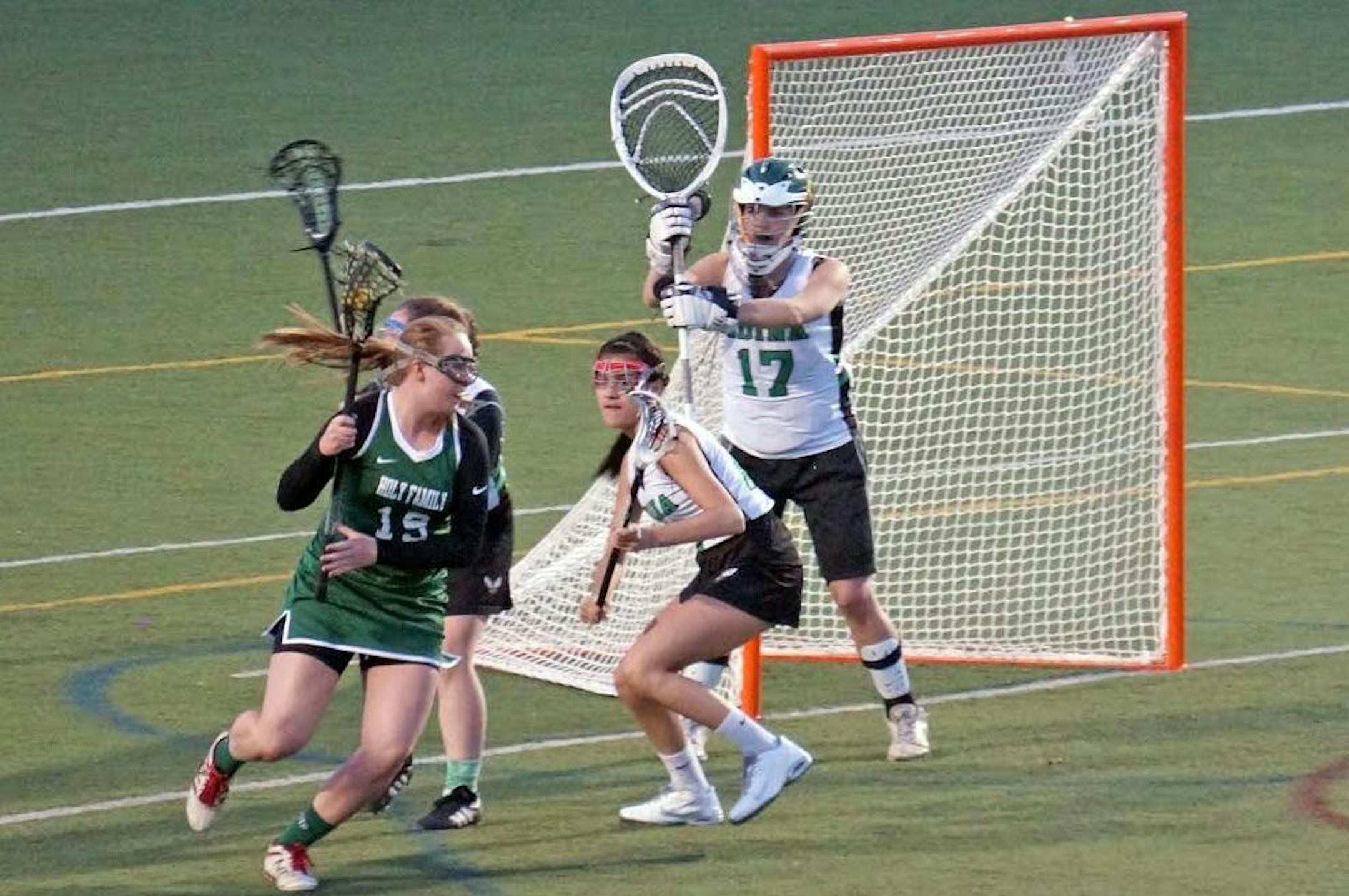 Holy Family midfielder Megan Menzuber looks for a shot in a game against Edina.
