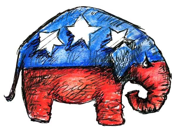 Republican Elephant. Republican Elephant With Red Bottom Blue Top and Three Stars.
This is my own original artwork, done is ink and water-colour penci