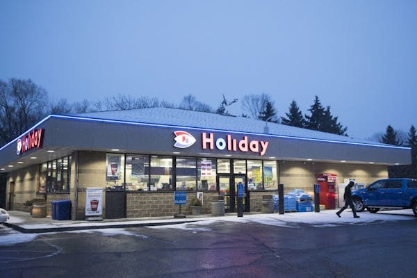 A Holiday gas station near the intersection of County Road 81 and Wilshire Blvd. in Crystal, near where a shooting occurred early this morning.