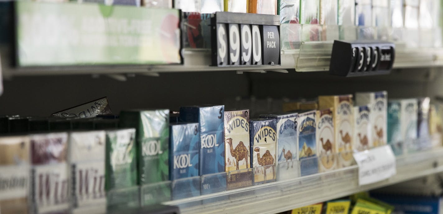 Michelle Kennedy worked on schedules next to a wall of cigarettes at Vernon BP gas station in Edina, Minn., on Tuesday, May 2, 2017. ] RENEE JONES SCHNEIDER &#xa5; renee.jones@startribune.com ORG XMIT: MIN1705021535180313