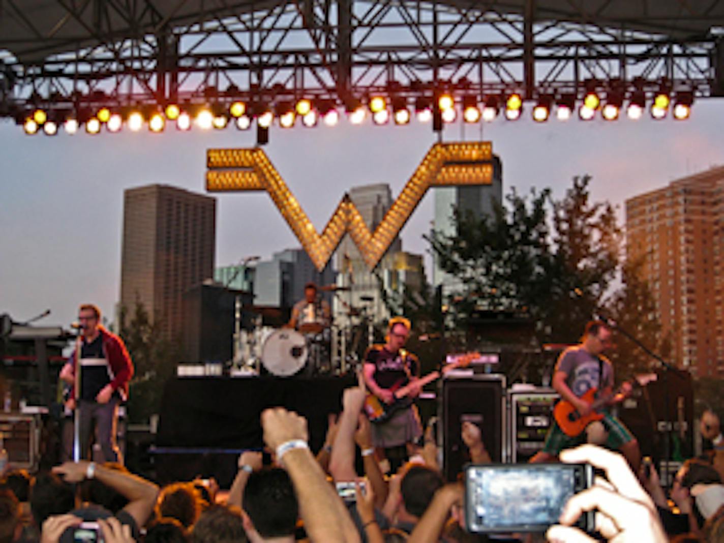 Weezer jammed during the Basilica Block Party this summer